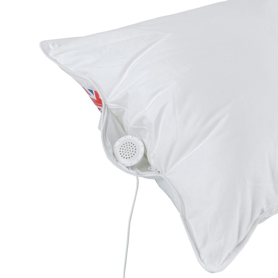 image 1 of Homescapes Super Microfibre Music Pillow with Speakers - Soft/Medium White