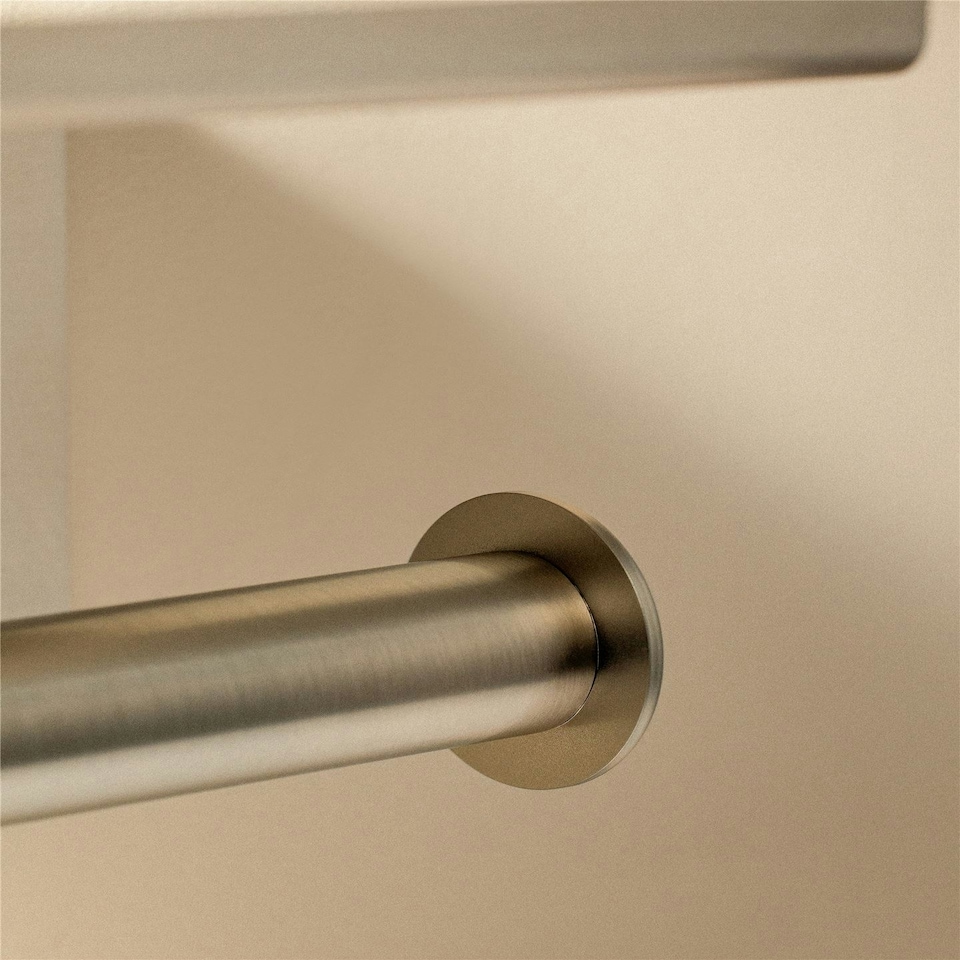 image 1 of Cosmic Wall Mounted Toilet Roll Holder w/ Durable Metal for Bathroom Grey Finish