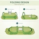 image 5 of HOMCOM Baby Bath Tub for Toddler Foldable w/ Baby Cushion for 0-3 Years Green