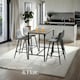 image 7 of Bar Stool Willow with backrest, upholstery and woven cover - Set of 2 Grey | Dark Grey/Black