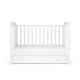 image 3 of Snowdon Mini Cot Bed & Underdrawer – Sleigh Style, Convertible Baby Cot to Toddler Bed, Adjustable Base (White)