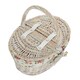 image 2 of White Wash Lidded Basket with Lining Multi | Garden Rose | One Size