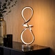 image 3 of ValueLights Infinity Swirl Integrated LED Touch Dimmer Table Lamp | Silver