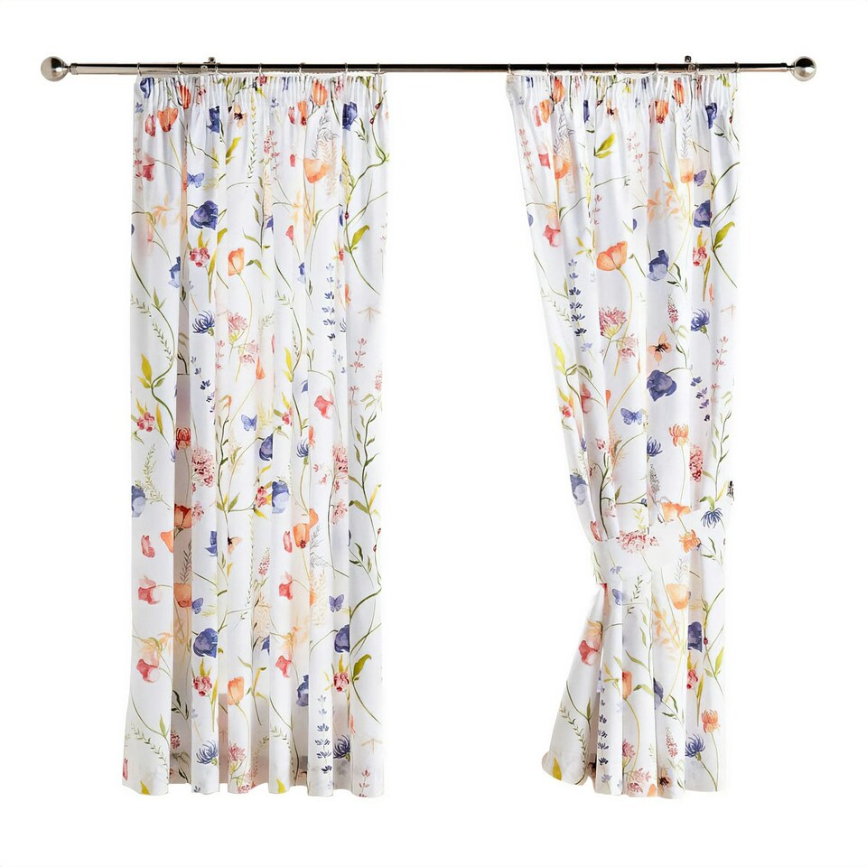 Belledorm Larissa Floral Curtains - Multicoloured - 72in x 66in