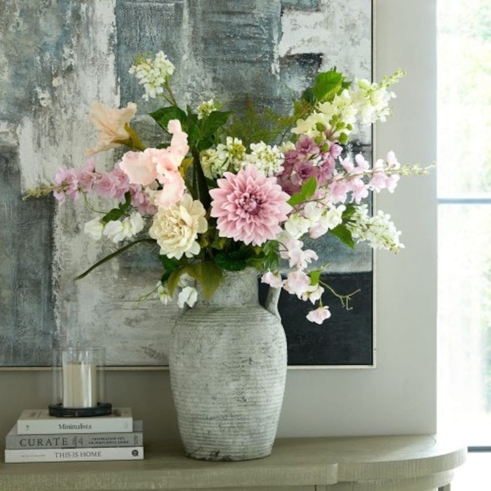 image 1 of Hill Interiors The Natural Garden Collection Elatum Delphinium Artificial Flower - Purple - One Size