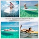 image 6 of HOMCOM 10ft Inflatable Surfing Board W/ Paddle, Fix Bag, Air Pump, Fin, Backpack Green
