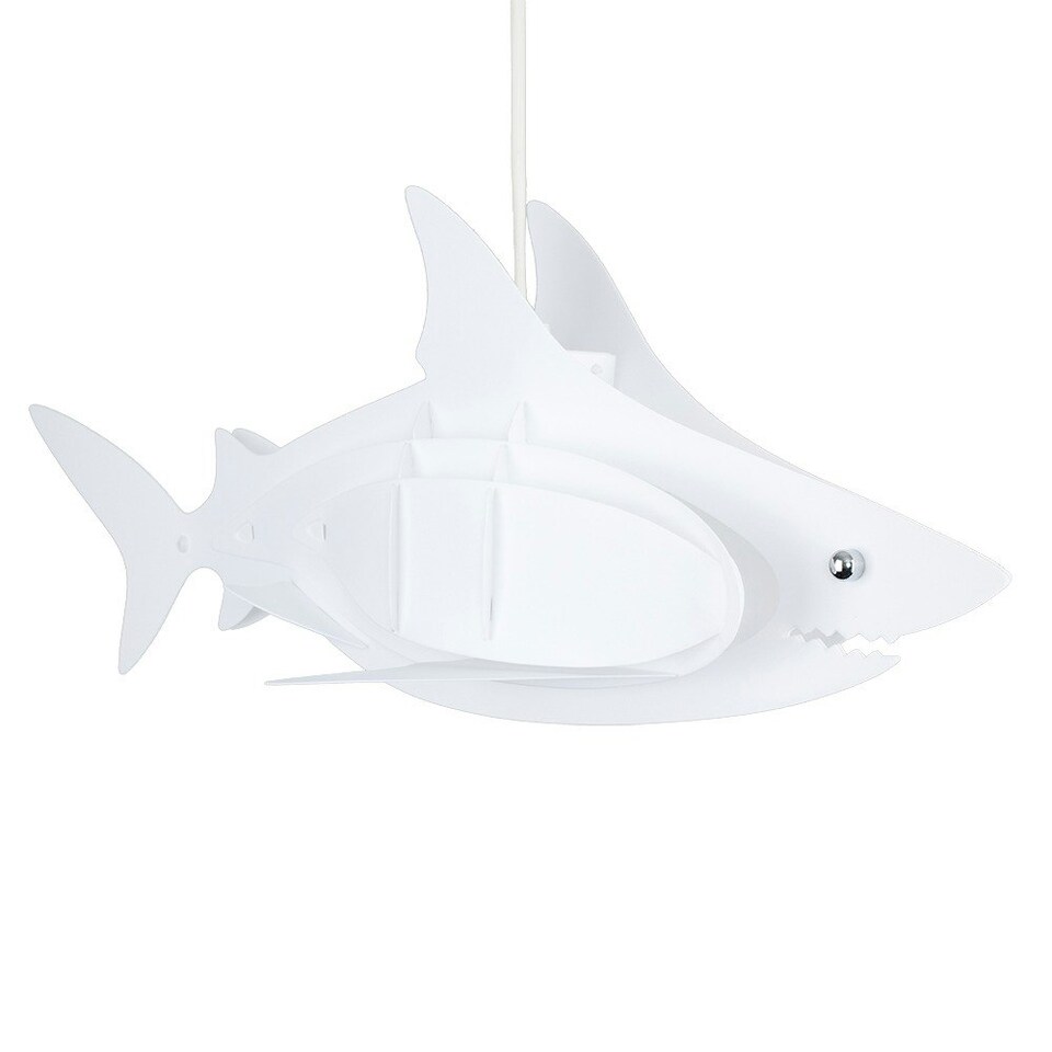 image 1 of ValueLights Children's White Shark Ceiling Pendant Light Shade