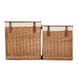 image 2 of Set of 2 Boutique Double Steamed Storage Laundry Wicker Basket | Brown | Brown