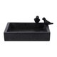 image 1 of Bird Bath & Feeding Bowl Square Black Terrazzo