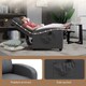 image 7 of HOMCOM Recliner Armchair, Massage Faux Leather Push Back Reclining Chair with Adjustable Leg Rest, Side Pocket, for Home Living Room Theatre, Grey
