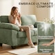 image 3 of HOMCOM 2 Seater Sofa, Chenille Small Sofa with Spring Cushions | Black | Dark Green | Two Seater