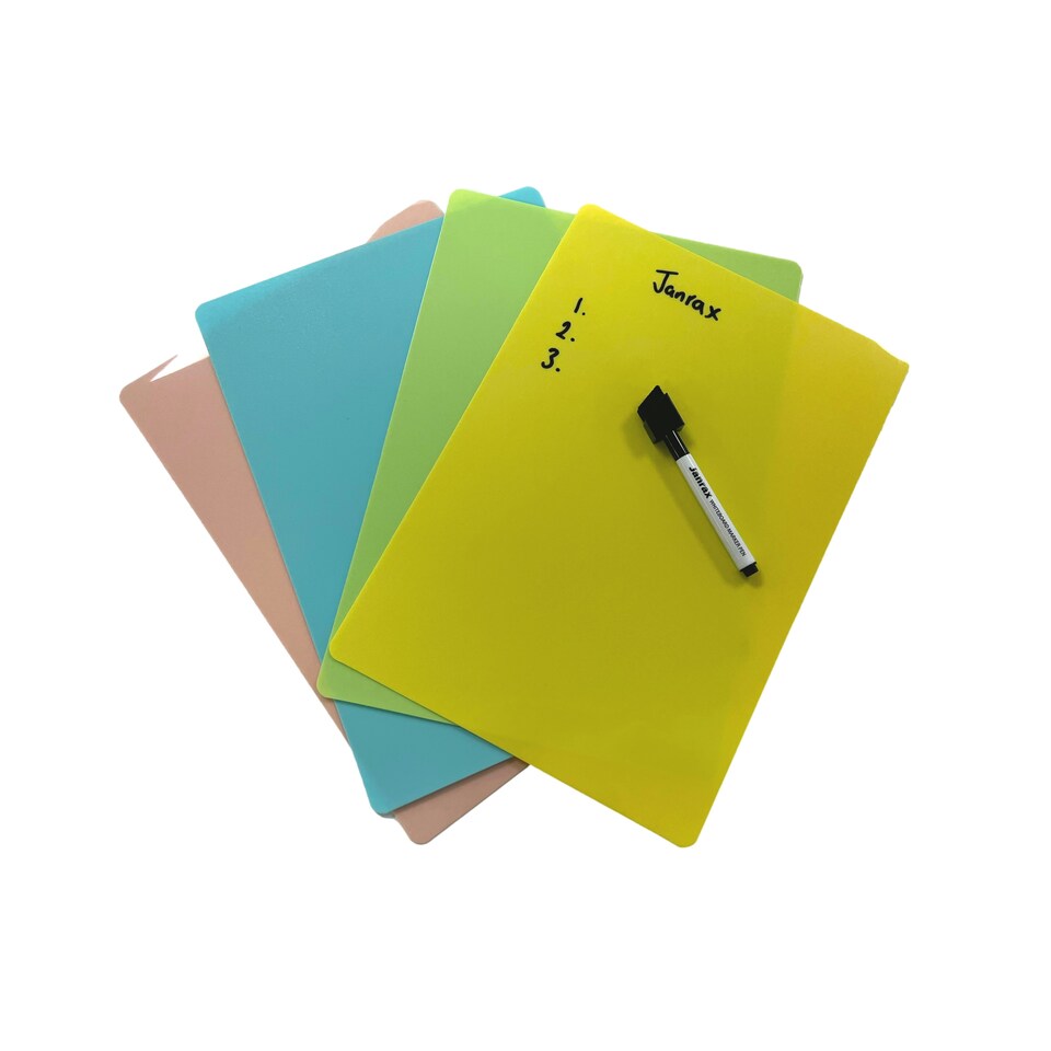 image 1 of Pack of 12 Yellow Coloured A3 Whiteboards