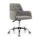 image 10 of COSTWAY Adjustable Rolling Upholstered Accent Armchair Grey
