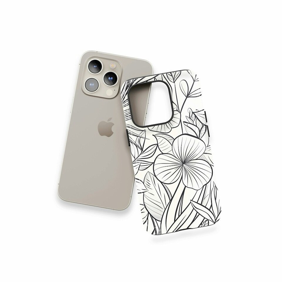 image 1 of Floral Sketch Phone Case | Black | iPhone 15 Pro
Magsafe | iPhone 15 Pro
Magsafe