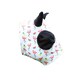 image 1 of Hy Flamingo Lycra Horse Fly Mask - White/Pink - Cob