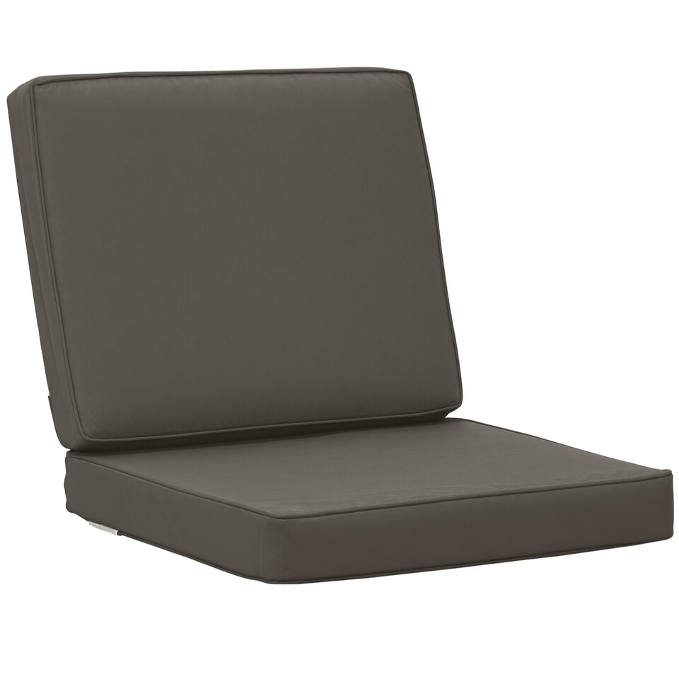 image 1 of Outsunny 2 Pieces Seat Cushion and Back Pad Set for Rattan Furniture 