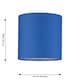 image 5 of Royal Blue Textured Cotton 17cm Table Lamp Shade | Blue | Small | 1