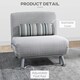 image 5 of HOMCOM Folding 5 Position Convertible Sleeper Sofa Bed Grey, Silver