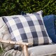image 1 of Yard Chesil Check 100% Cotton Outdoor Cushion