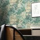image 1 of Patina Concrete Effect Wallpaper in Teal and Ochre Multi