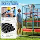 image 3 of HOMCOM Trampoline for Kids w Enclosure Net Built-in Zipper 3-10 Year