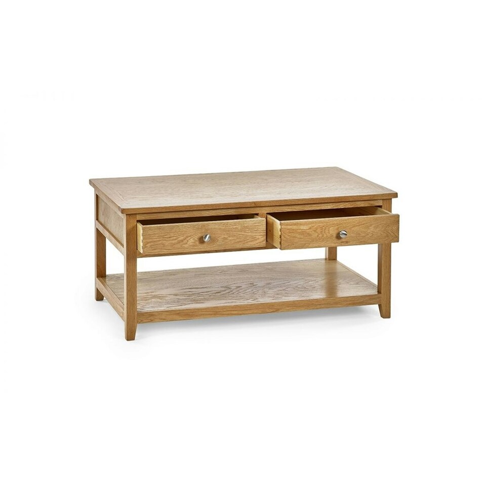 image 1 of Classic Coffee Table with 2 Drawers Brown