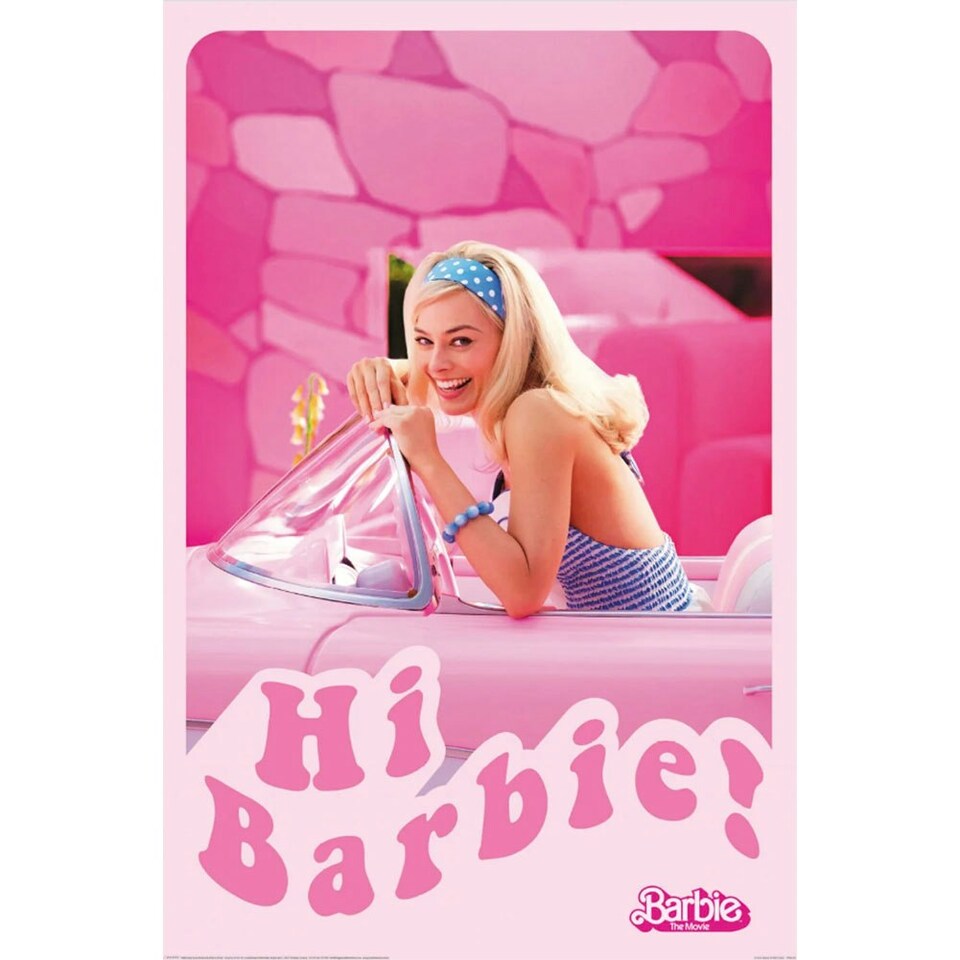 Barbie Text Poster - Pink - 91cm x 61cm