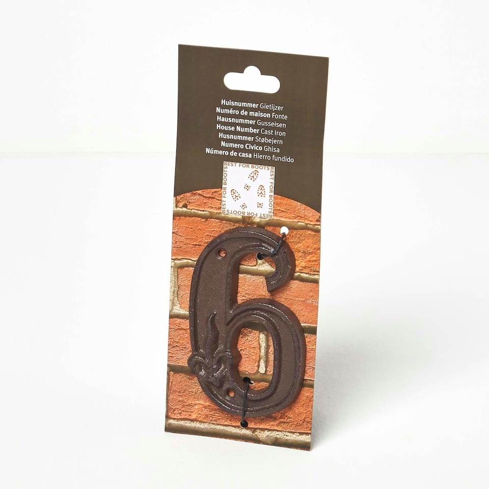image 1 of Homescapes Cast Iron House number, 6