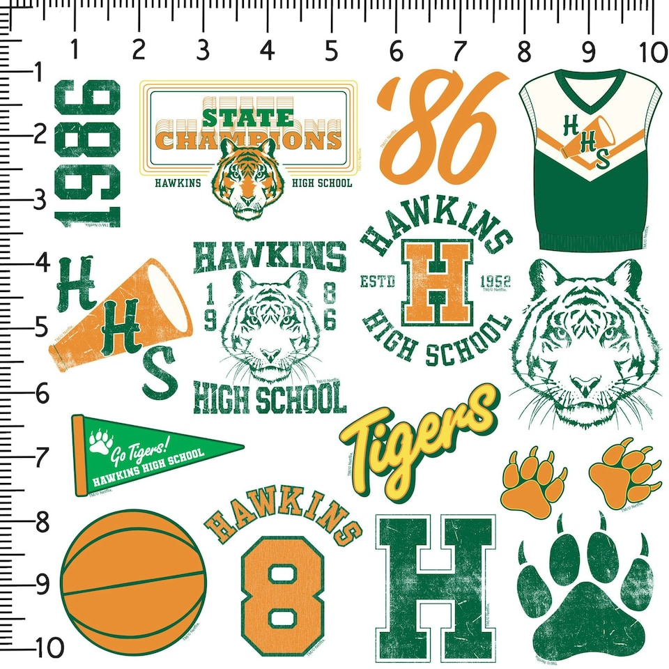 image 1 of Stranger Things Hawkins High Stickers (Pack of 50) - Multicoloured - One Size