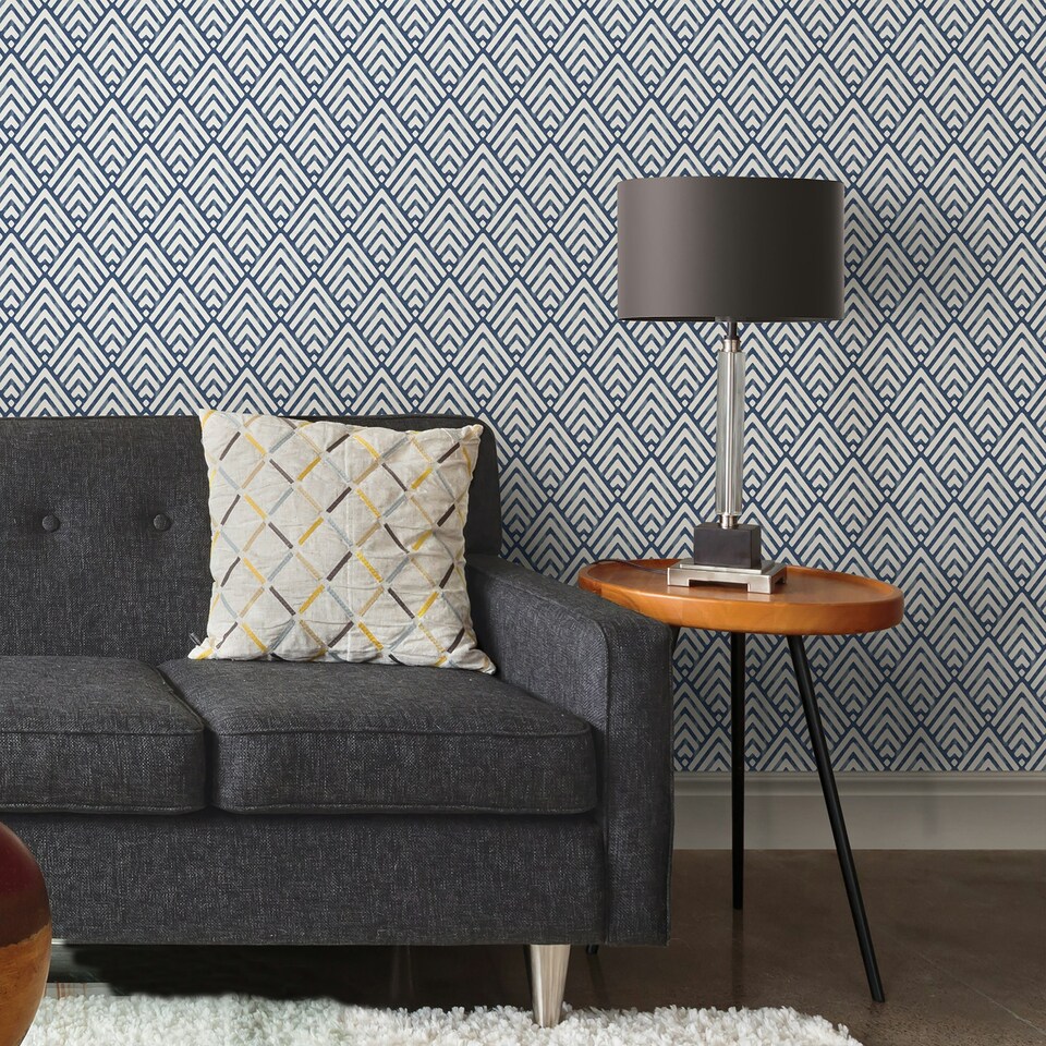 image 1 of NuWallpaper NU1701 Arrowhead Peel & Stick Wallpaper, Deep Blue Multi