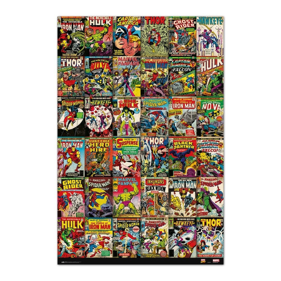 Marvel Comics Classic Covers 61 x 91.5cm Maxi Poster - Tesco Groceries