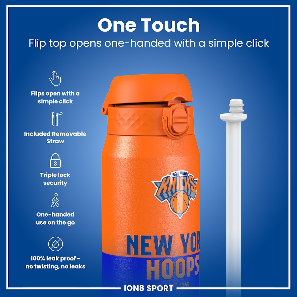image 1 of NBA x Sport, Insulated Bottle, NBA 50, 750ml (24oz) | Orange | NBA 50 NY Knicks | One Size