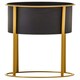 image 1 of Interiors by Premier Contemporary Design Large Black And Gold Floor Standing Planter, Stylish And Functional Large Outdoor Pots Gold