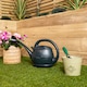 image 2 of 5L Garden Patio Ward Watering Can with Rose in Green