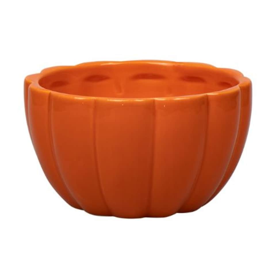 Halloween Ceramic Pumpkin Bowl 13cm Assorted Colours