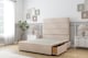 image 4 of Sloomy Texas Sand Naples Divan Bed Base No Drawers With 54 Inch Floor Standing Headboard | Cream | Sand | Single | 1