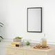 image 2 of HOMCOM 60x40cm Wall Bathroom Mirror for Home Decor, Vanity Mirror, Black