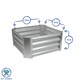 image 3 of Harbour Housewares Square Galvanised Steel Raised Garden Beds - 60cm x 60cm - Anthracite - Pack of 2 Grey