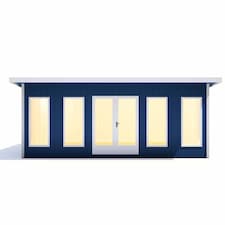 Cali 20 x 12 Feet Pent and Storage Garden Office - OSB/MDF - L456 x W616.7 x H246.1 cm Brown