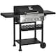 image 1 of Outsunny 3+1 Burner Propane Gas Barbecue Grill with Thermometer, Bottle Opener