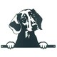 image 6 of Black Metal Peeking Dachshund Silhouette with Fixing Plate Garden Ornament Gift