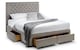 image 3 of Premium - Grey Deep Button 4 Drawer Bed - Super King 6ft (180cm)