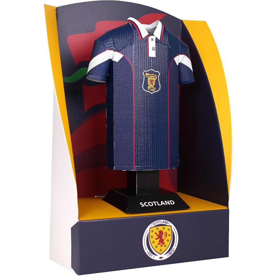 image 1 of RadStuff Metal Alloy Football Shirt - Retro Scotland Home Kit 1996/98