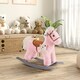 image 2 of HOMCOM Kids Plush Ride-On Rocking Horse with Plush Toy Sound Handle Grip