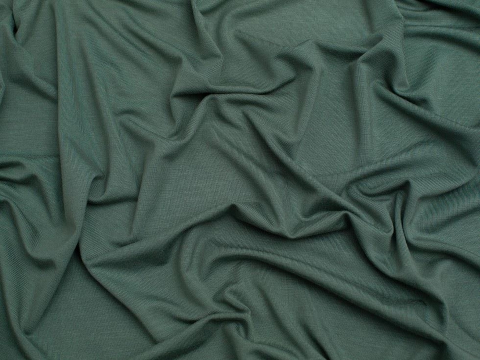 Minerva Core Range Green Bamboo Jersey Stretch Knit Fabric for Dressmaking, 155cm / 61" Wide - per metre