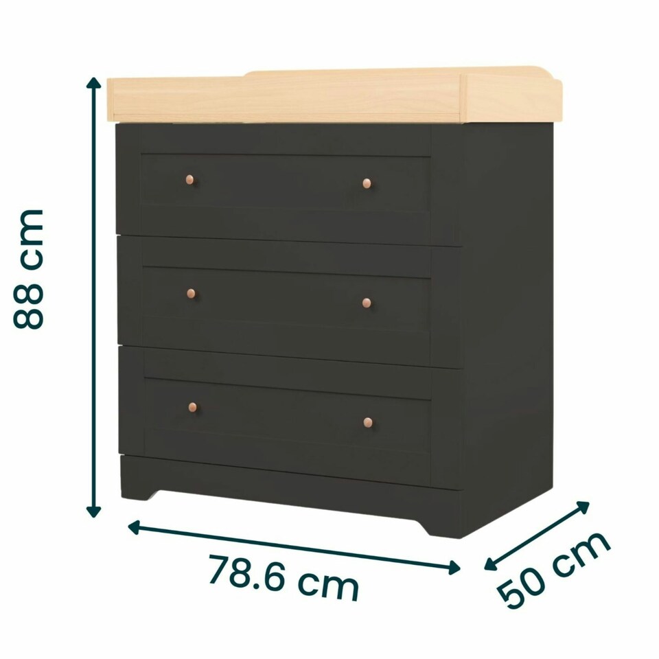 image 1 of Tutti Bambini Rio Chest Changer - Slate/Oak