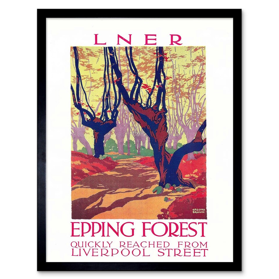 image 1 of Vintage Advert LNER Epping Forest Liverpool Travel Framed Wall Art Print