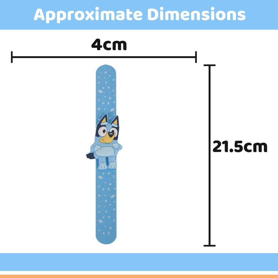 image 1 of vfm-estore Bluey Plush Slap Band 21.5cm x 4cm - Blue