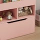 image 8 of HOMCOM Kids Bookshelf Bookcase with Storage Drawer with Wheels Toy Organiser | Pink