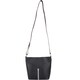 image 4 of Soft Genuine Leather Cross Body Shoulder Bag, Contrast Colour Panel Black | Black